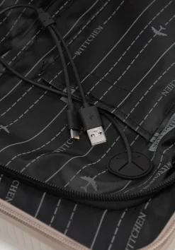Walizka kabinowa z polikarbonu z kieszenią na laptopa 15" szampańska><noscript><img data-lazyloaded=