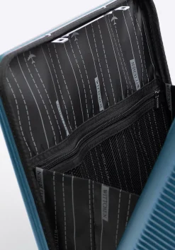 Walizka kabinowa z polikarbonu z kieszenią na laptopa 15" niebieska><noscript><img data-lazyloaded=