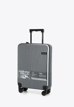 Walizka kabinowa z polikarbonu poszerzana szara><noscript><img data-lazyloaded=