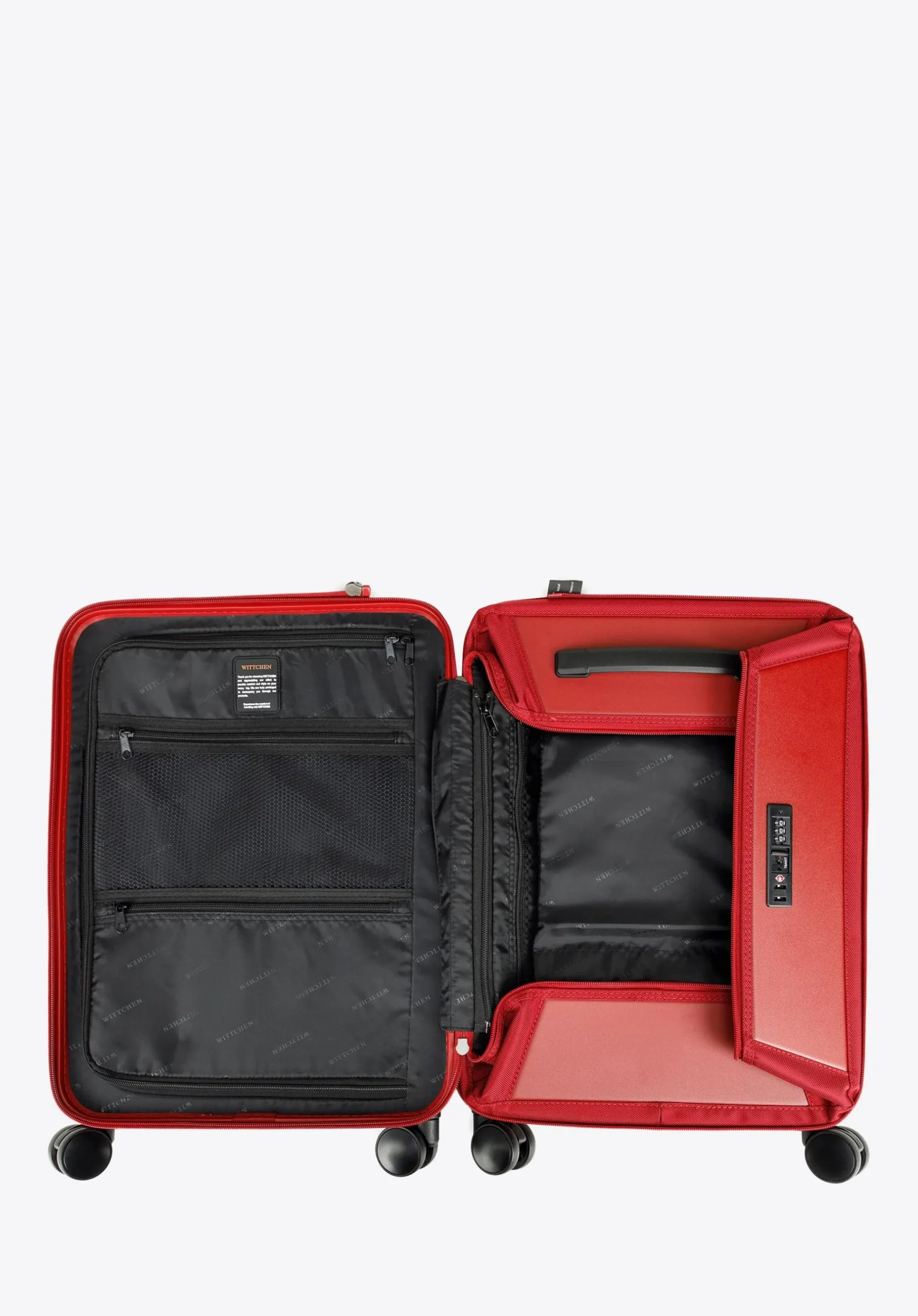 Walizka kabinowa z polikarbonu poszerzana czerwona>WITTCHEN New